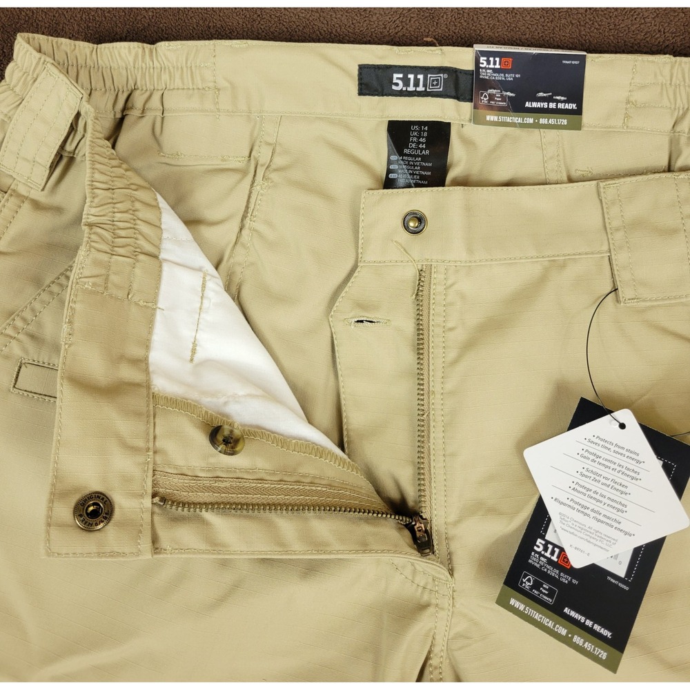 5.11 Tactical Womens Taclite Pro Pants 14 Regular TDU Khaki Ripstop 64360 NWT - Picture 5 of 10